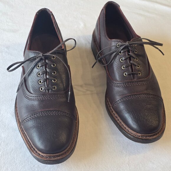 Allen Edmonds Dark Brown leather cap toe men\'s shoes size 9 1/2 D main image 5